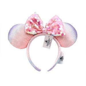 💗 DISNEY Parks 2020 Shanghai Sakura Pink Sequin Ears NEW. Worn once.
